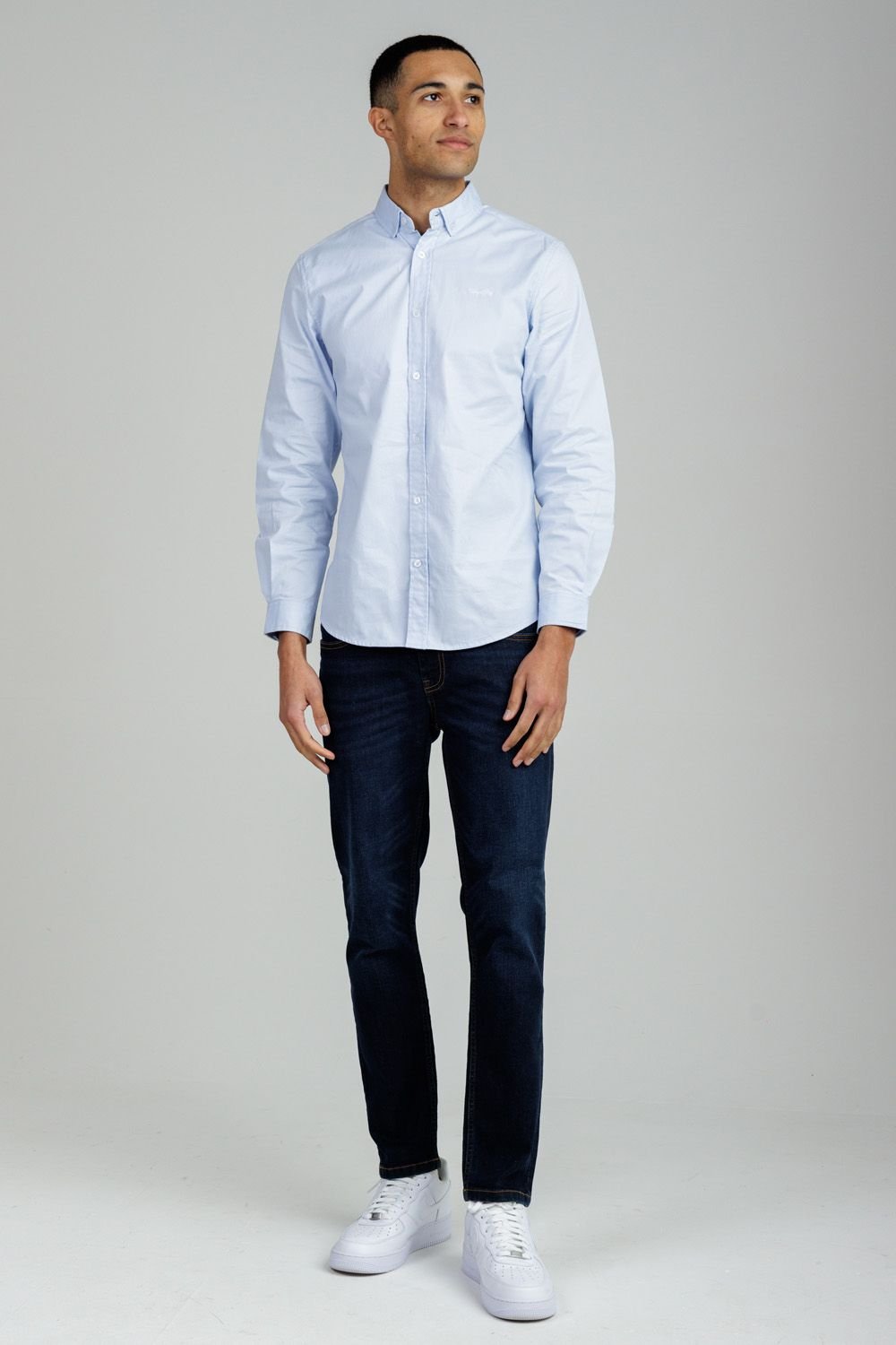Tokyo Laundry Tokyo Laundry Men's Cotton Oxford Long Sleeve Shirt in Light Blue - 3