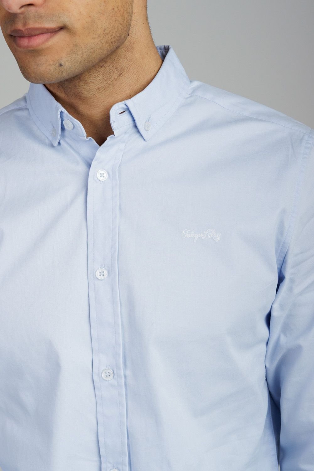 Tokyo Laundry Tokyo Laundry Men's Cotton Oxford Long Sleeve Shirt in Light Blue - 4