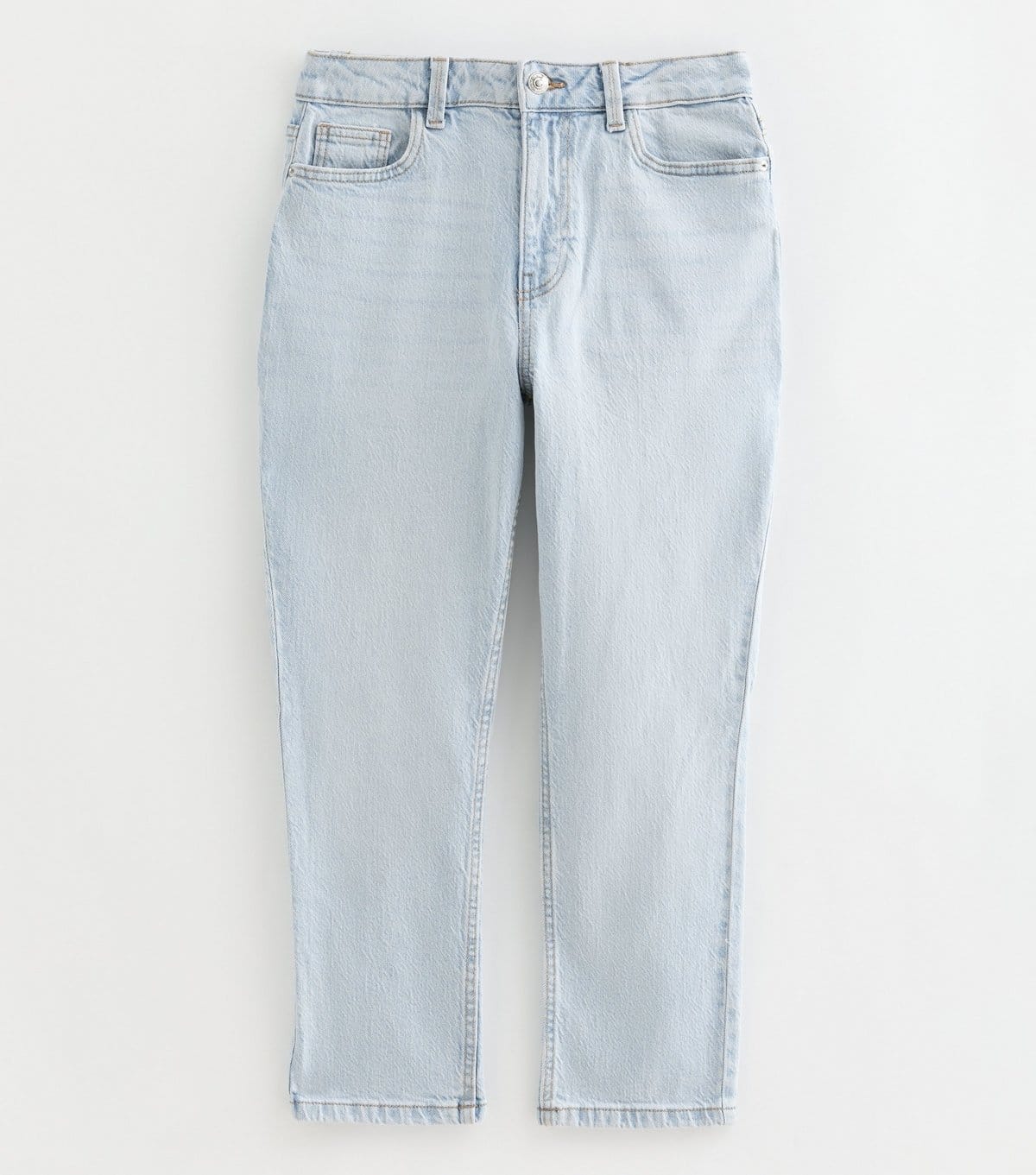 Women's Petite Light Blue Hannah Straight Leg Jeans New Look