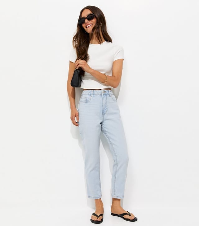 New Look Women's Petite Light Blue Hannah Straight Leg Jeans New Look - 3