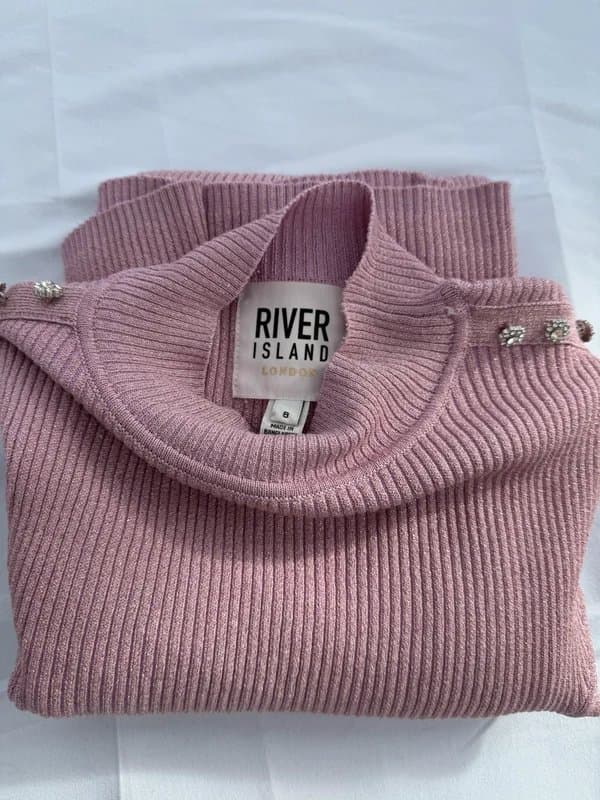 River Island River Island metallic knit Mini Dress – Size 8 – BNWOT