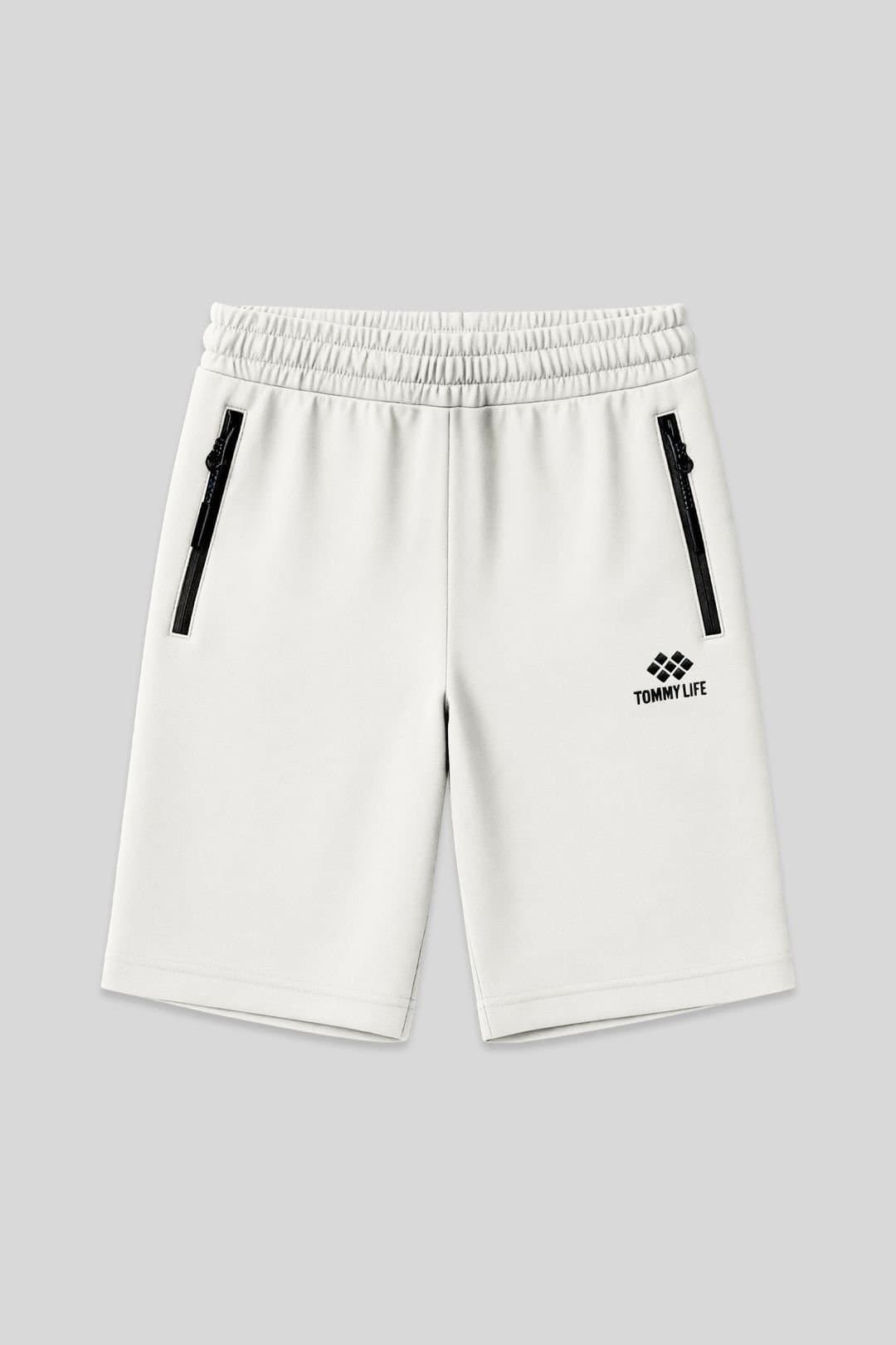 Tommy Life Tommy Life Men's Regular-fit Knit Sweat Shorts in Off-White