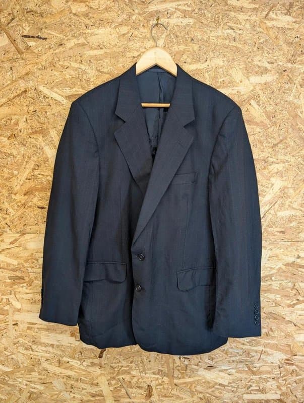 Aquascutum Aquascutum Pure New Wool Blazer 44R XL Navy Blue Jacket Mod Retro Smart