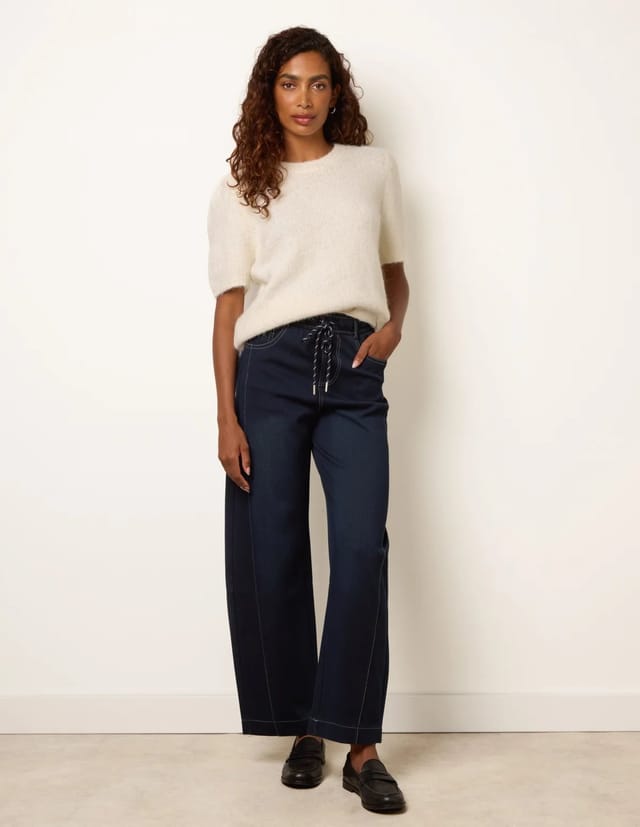 Blue Vanilla Stitch Barrel Leg Jeans - 2