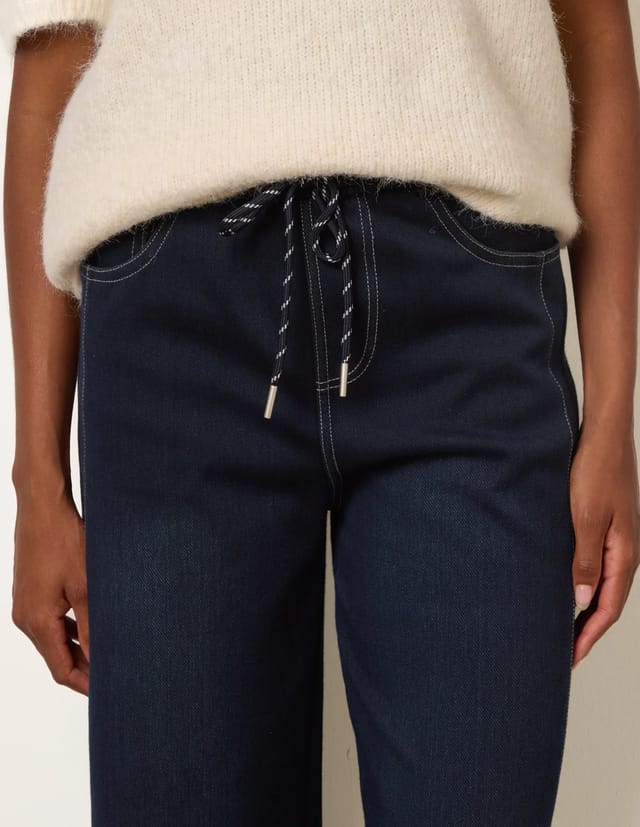 Blue Vanilla Stitch Barrel Leg Jeans - 3