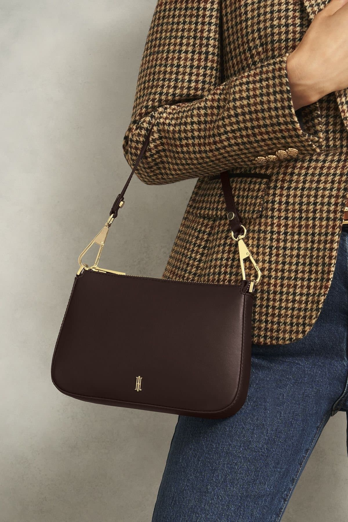 Hobbs London Hobbs London Dark Brown Leather Briella Bag