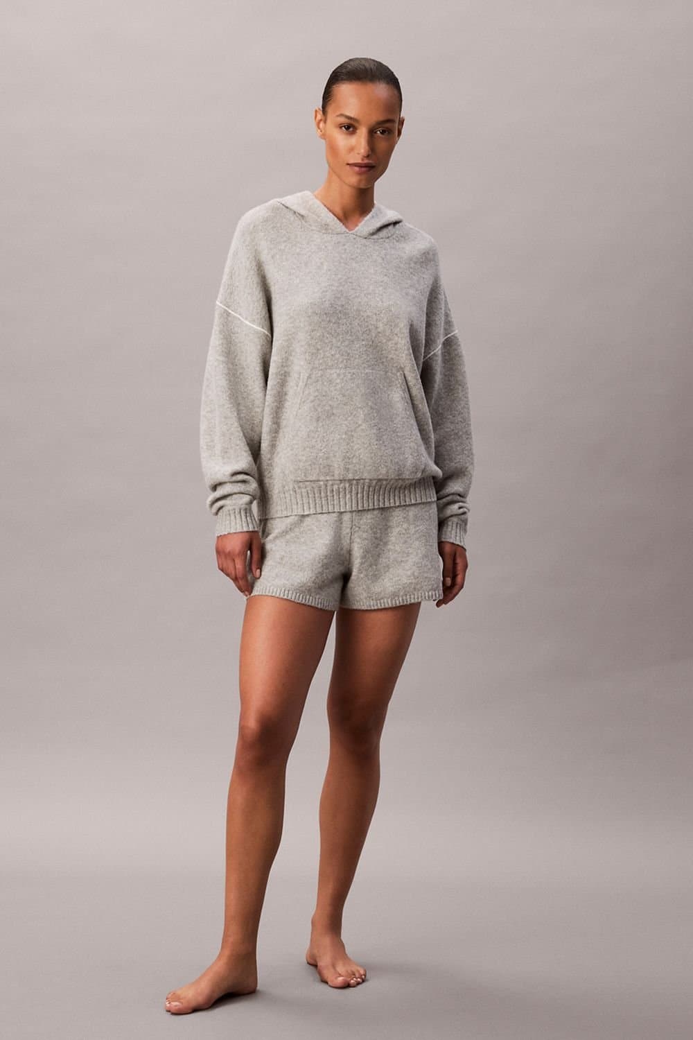 Calvin Klein Calvin Klein Women's Plush Plush Hoodie. Grey Heather