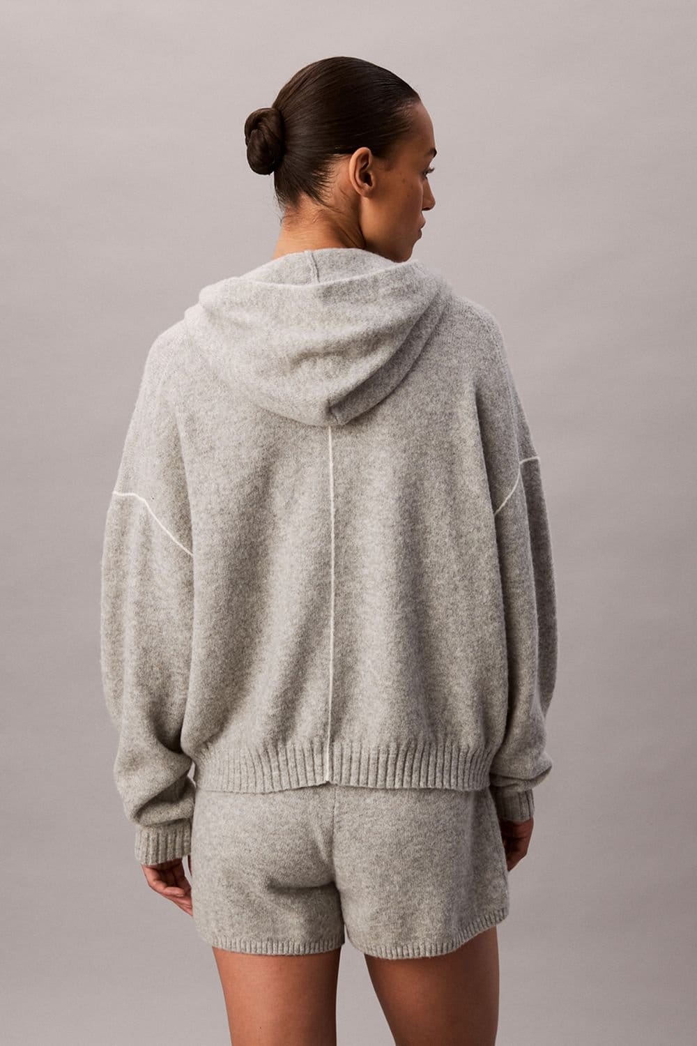 Calvin Klein Calvin Klein Women's Plush Plush Hoodie. Grey Heather - 4