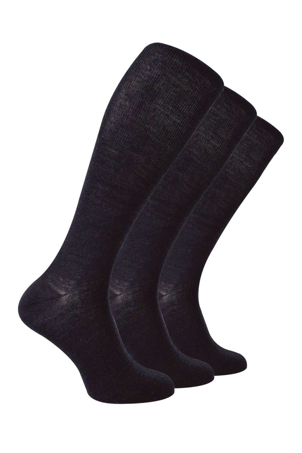 Steven Steven Men's 3 Pairs Knee High Soft Breathable Merino Wool Socks in Grey