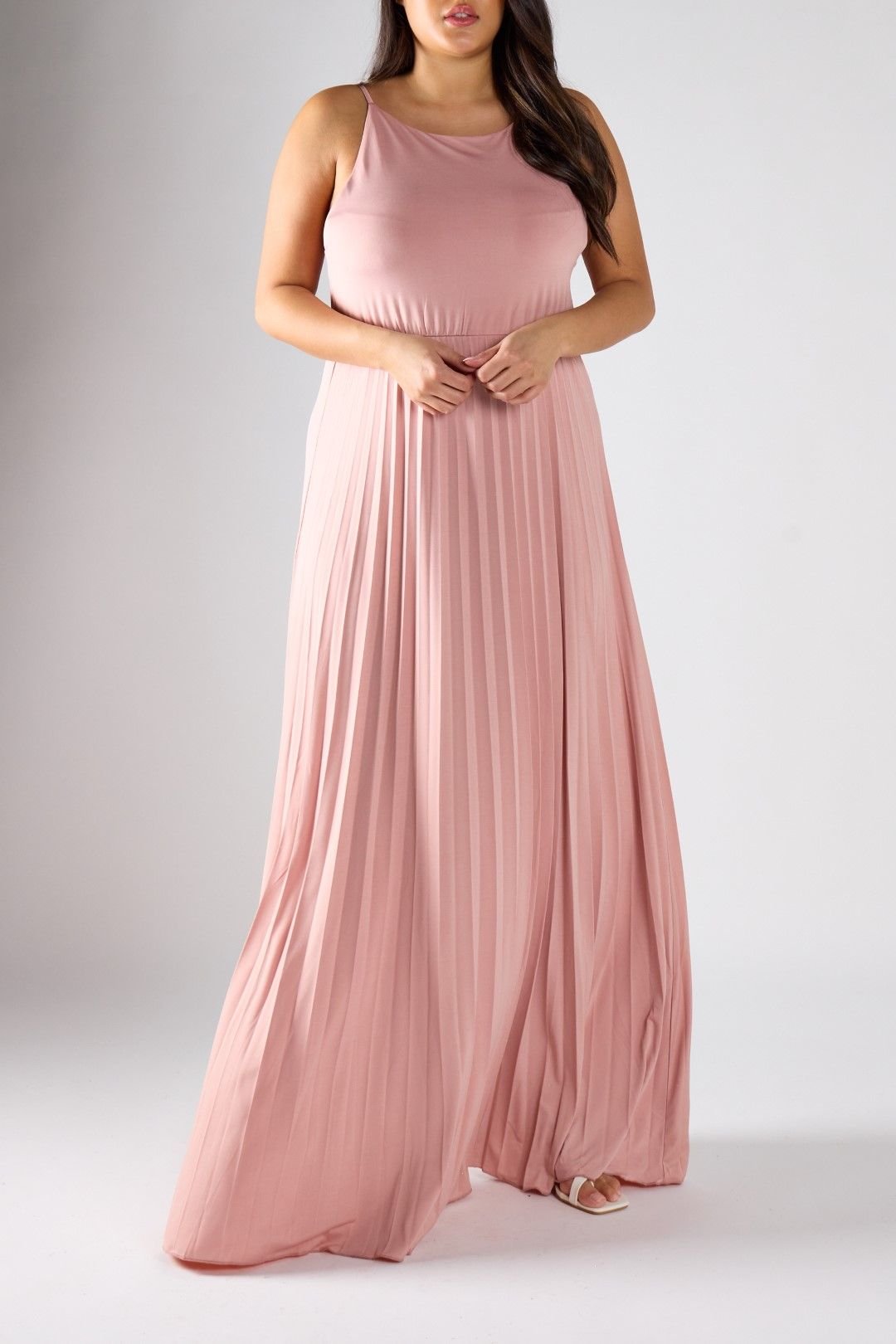 Shnoo Shnoo Women's Pleated Maxi Dress in Pink - 4