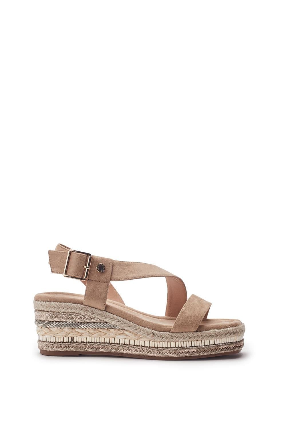 Moda In Pelle Moda In Pelle Women's 'Poseo' Alcantara Heeled Sandals in Stone