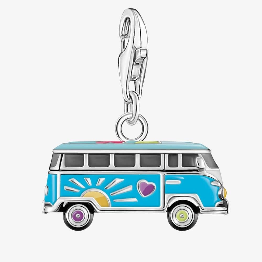 Thomas Sabo THOMAS SABO Women's Silver Blue VW Hippie Bus Charm 2210-664-7