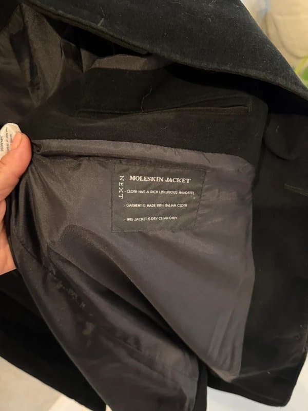 Next NEXT Black Moleskin Jacket – Size M
