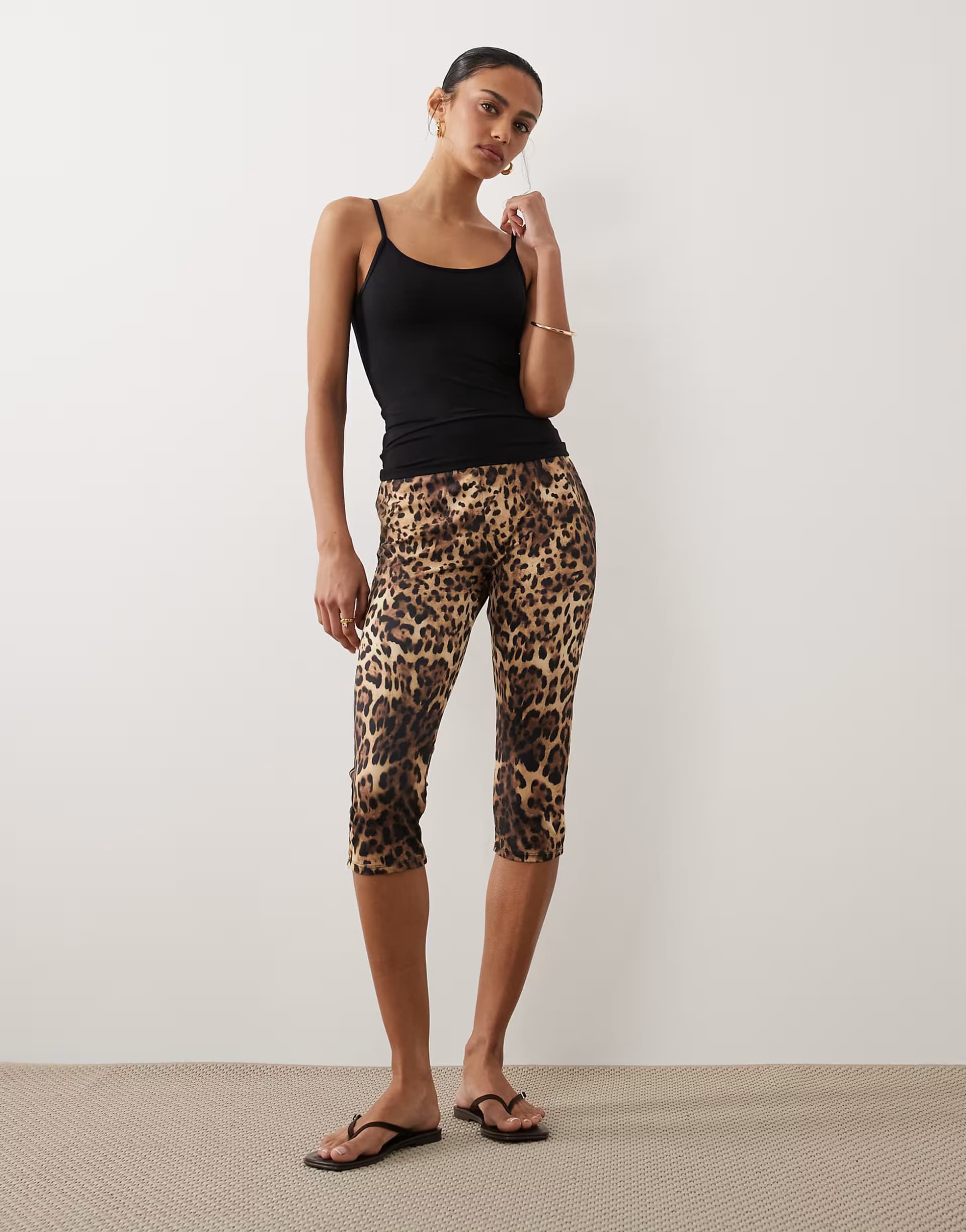 ASOS ASOS Leopard Print Capri Leggings