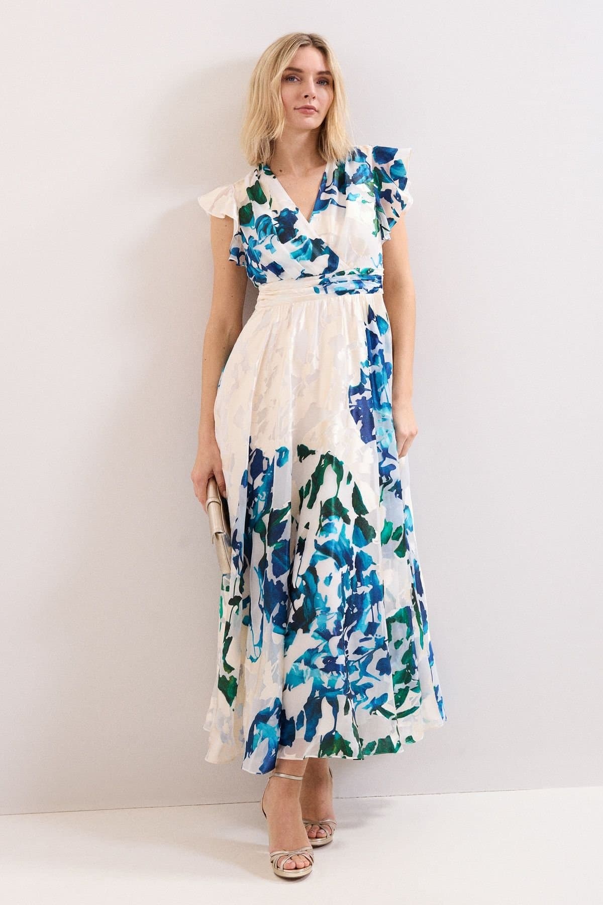 Phase Eight Phase Eight Women's Liana Burnout Midi Dress in Turquoise