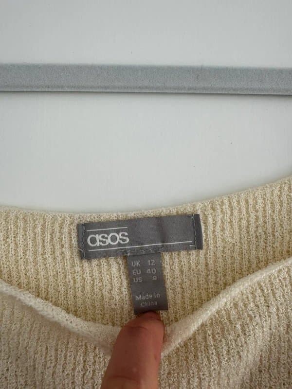 ASOS ASOS knitted Crop Top in Buttercream UK12