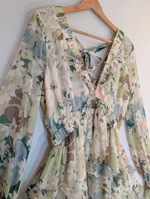 ASOS ASOS Design Floral Green Summer Event Dress