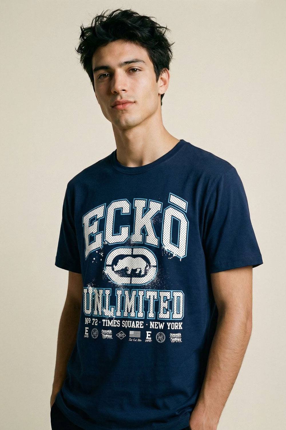Ecko Untld. Ecko Untld. Men's College T-Shirt in Navy - 3