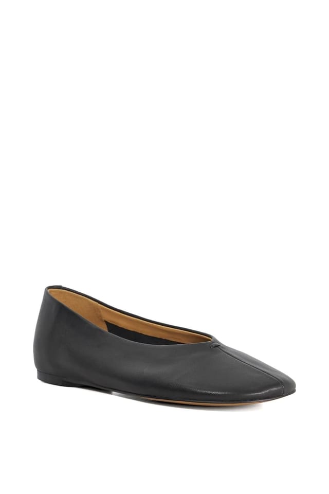 Dune London Dune London Women's 'Highcut' Leather Ballet Pumps in Black - 2