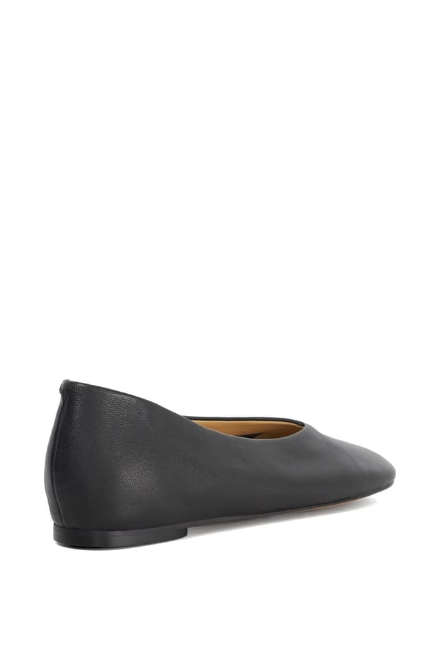 Dune London Dune London Women's 'Highcut' Leather Ballet Pumps in Black - 3