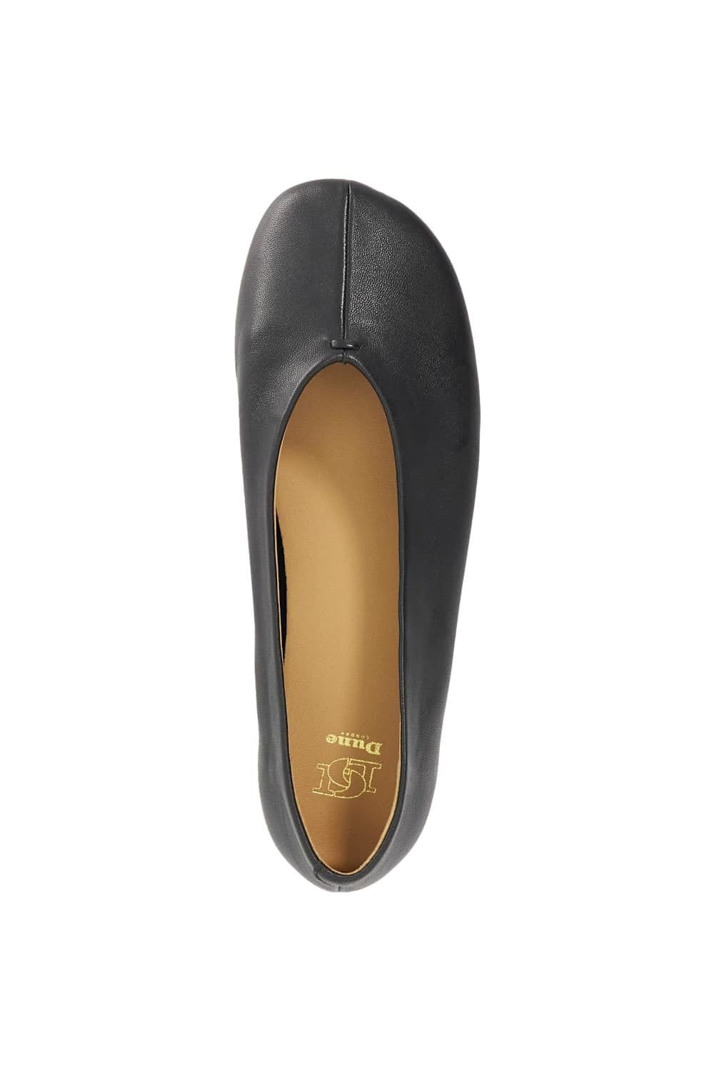 Dune London Dune London Women's 'Highcut' Leather Ballet Pumps in Black - 4