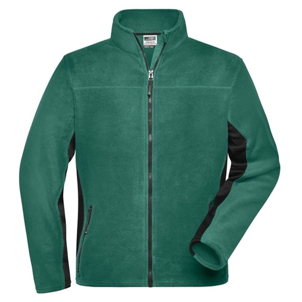 James and Nicholson James and Nicholson Men's Strong Work Fleece Jacket in Dark Green