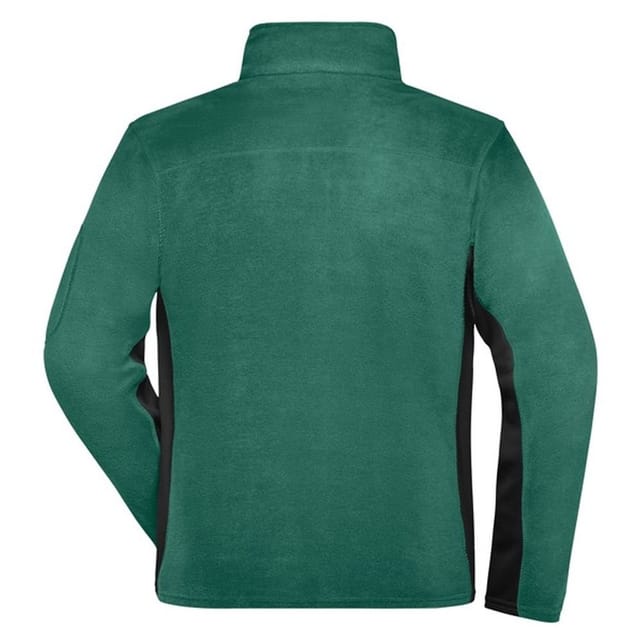 James and Nicholson James and Nicholson Men's Strong Work Fleece Jacket in Dark Green - 2