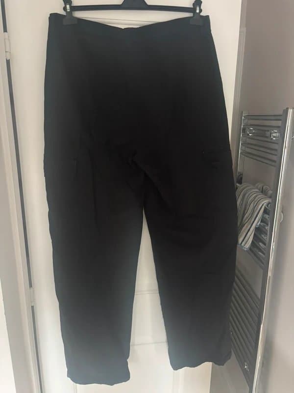 ASOS Design Black wide leg cargo pants