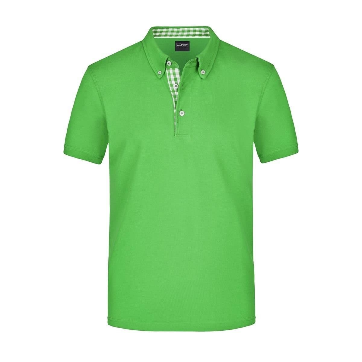 James and Nicholson James and Nicholson Men's Plain Polo Shirt in Bright Green