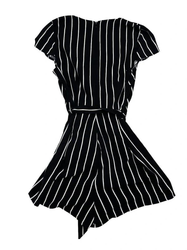 New Look New look jumpsuit size small 10 women's playsuit hotpants black stripe belt eu38