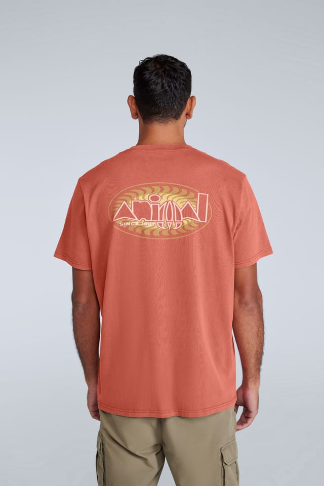 Animal Animal Men's 'Chase' Graphic Cotton Casual Short Sleeve Lightweight Top in Burnt Orange - 3