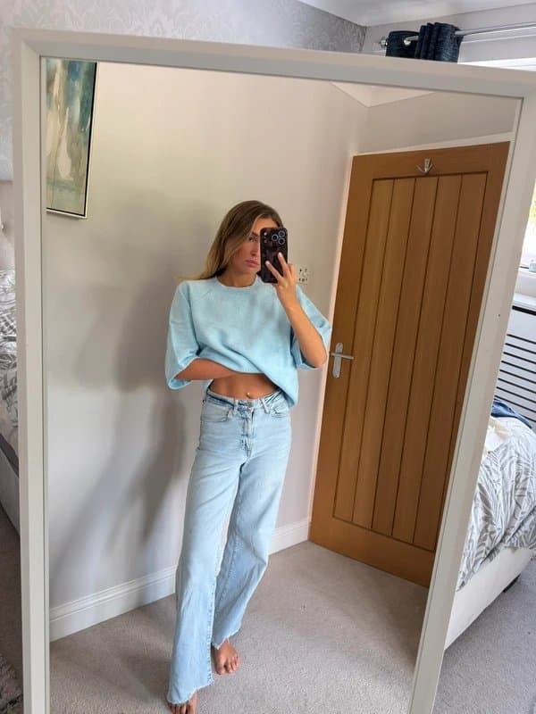 ASOS ASOS Baby blue knit jumper
