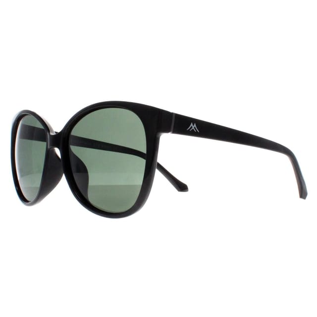 montana montana Women's Cat Eye Shiny Black G15 Green Polarized MP74 - 2