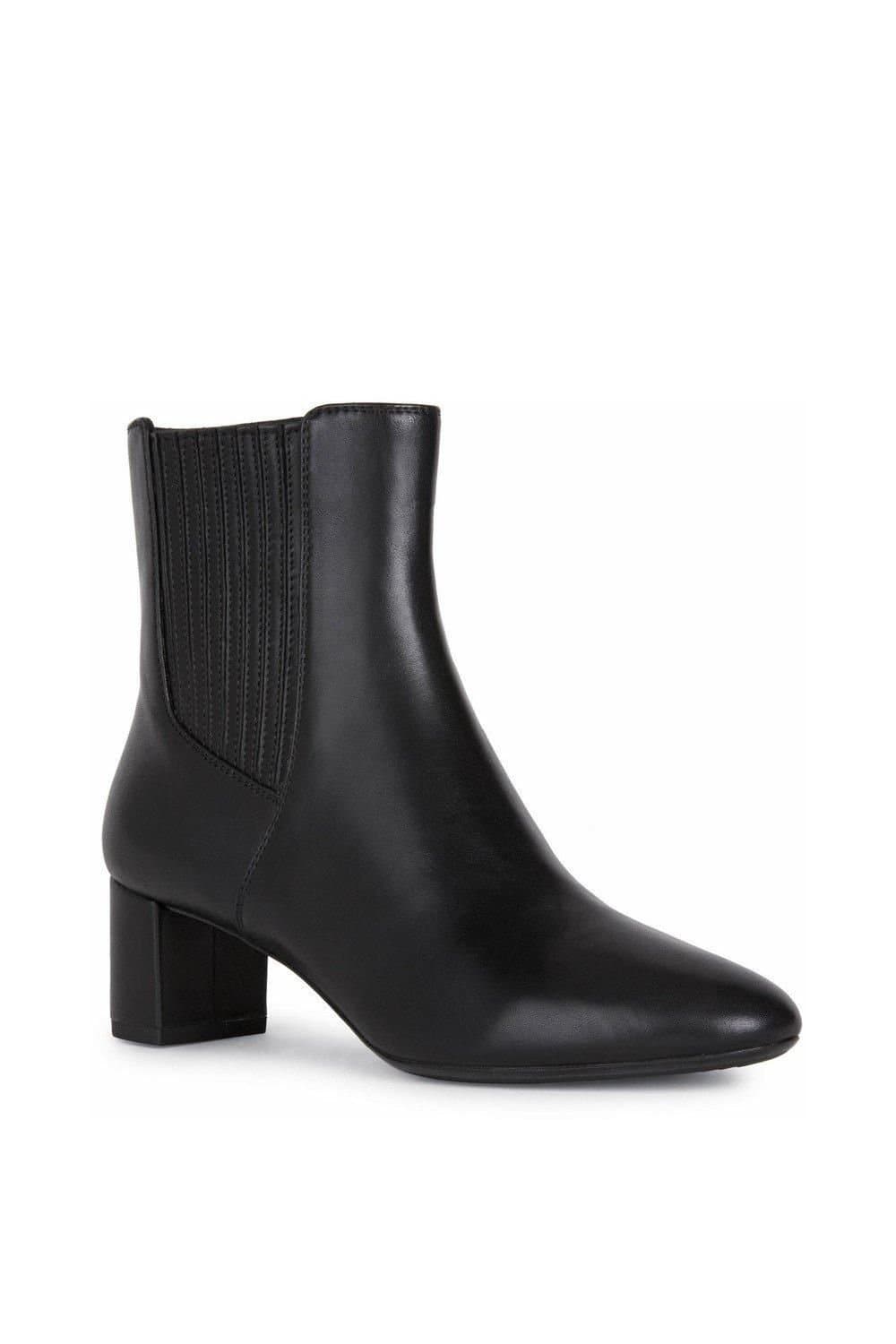 Geox Geox Women's Black 'D Pheby 50 F' Leather Ankle Boots
