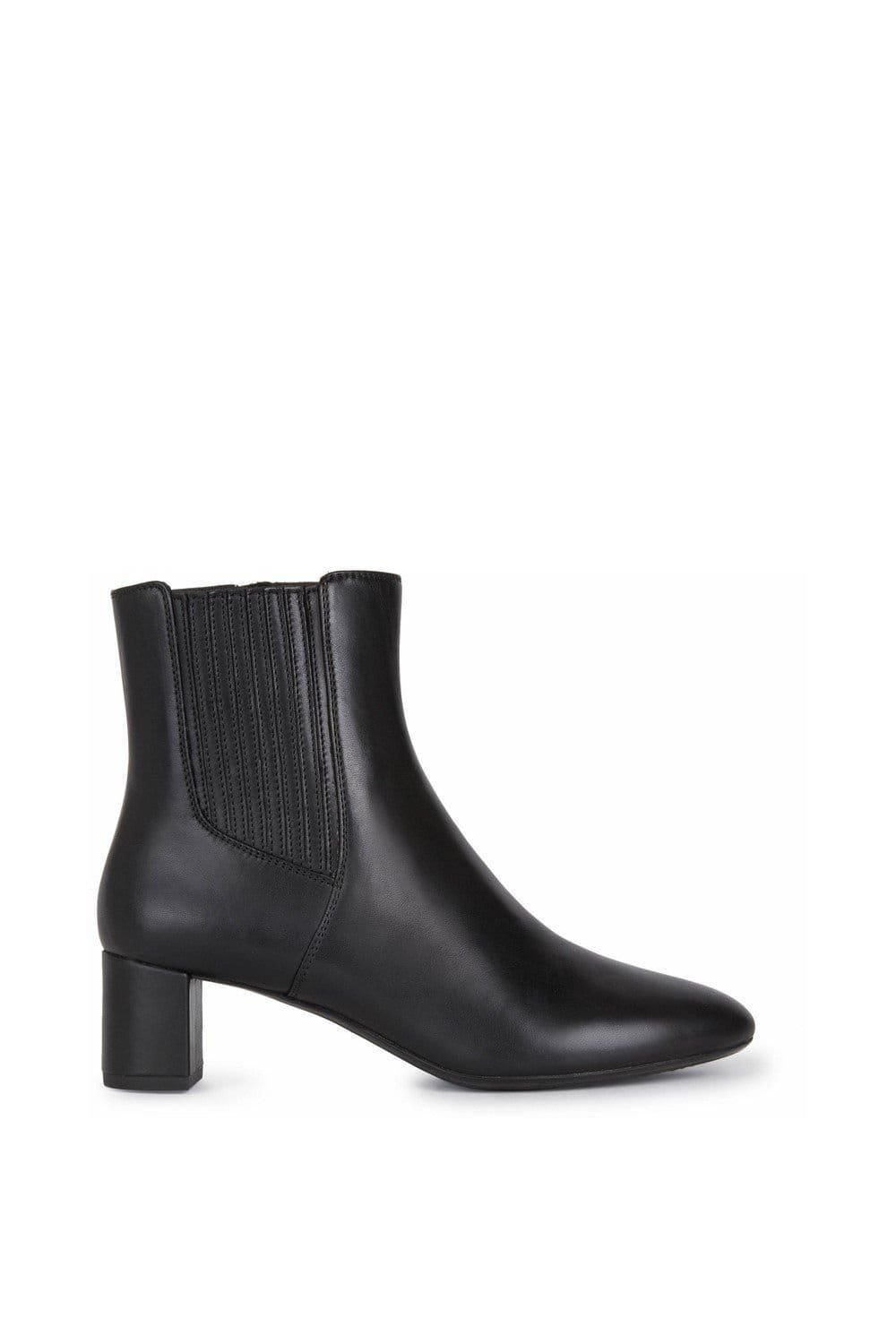Geox Geox Women's Black 'D Pheby 50 F' Leather Ankle Boots - 4