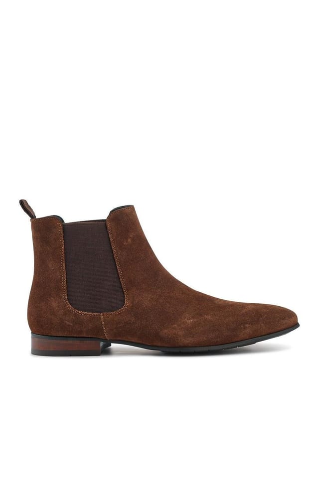 Jones Bootmaker Jones Bootmaker Men's Leather Pointed-Toe Chelsea Boots in Brown - 2