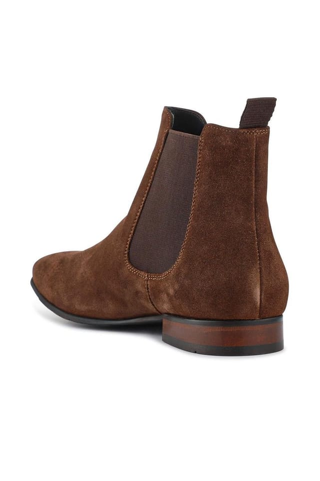 Jones Bootmaker Jones Bootmaker Men's Leather Pointed-Toe Chelsea Boots in Brown - 3