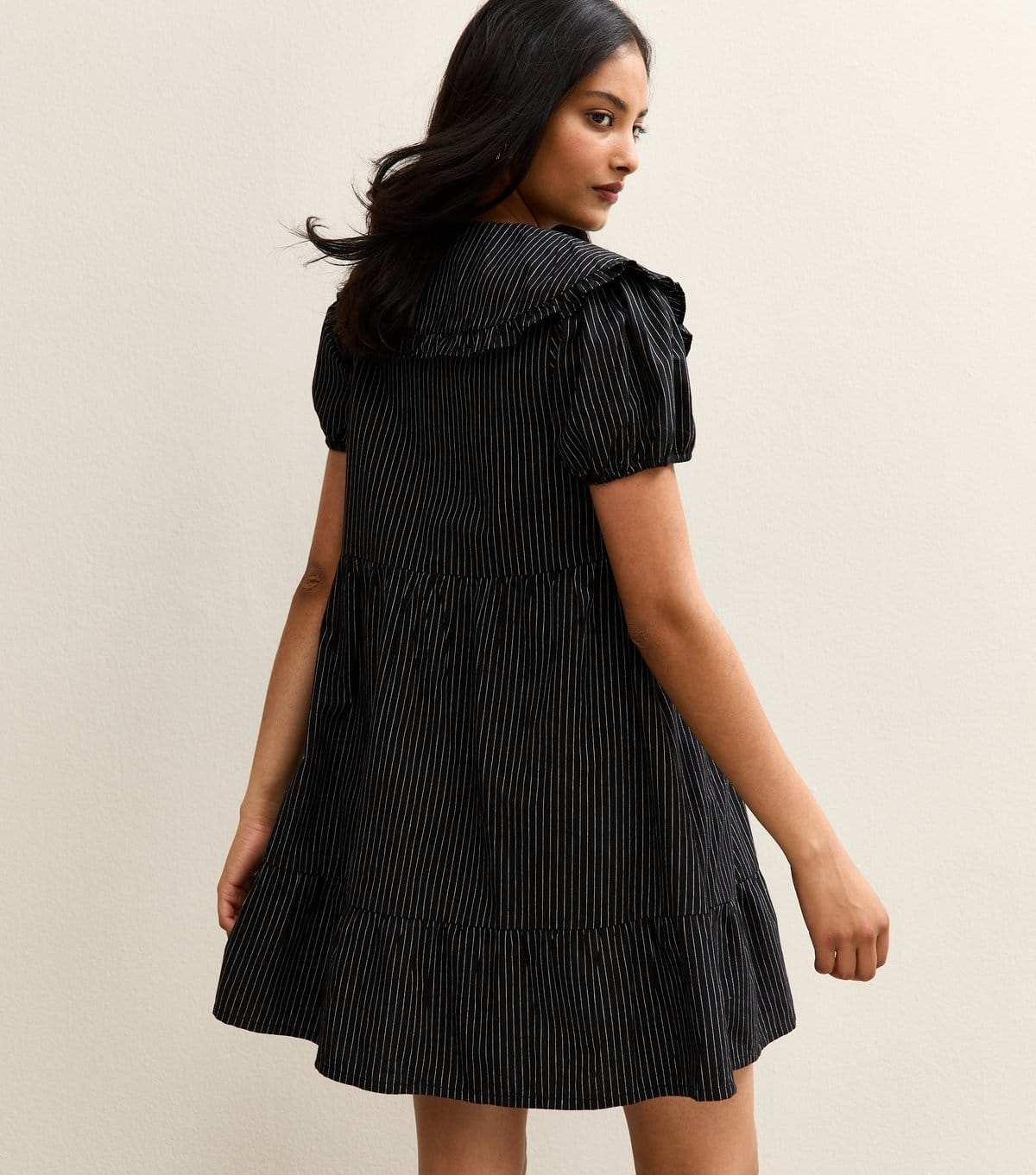 New Look Women's Black Striped Smock Mini Dress New Look - 4