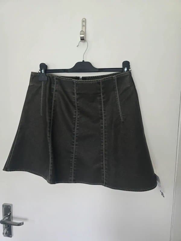 ASOS ASOS faux Leather flippy Mini Skirt. Size 12