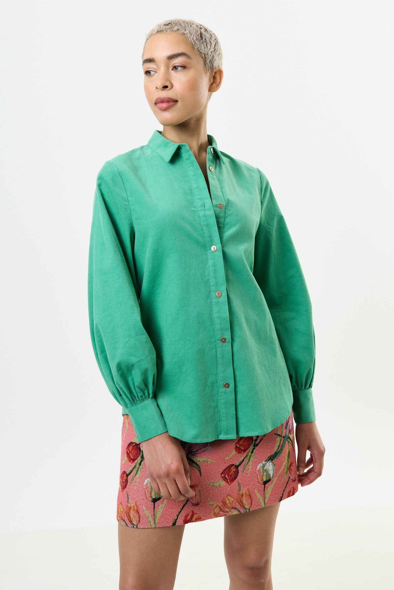 Louche Louche Green Baby Cord Shirt for Women