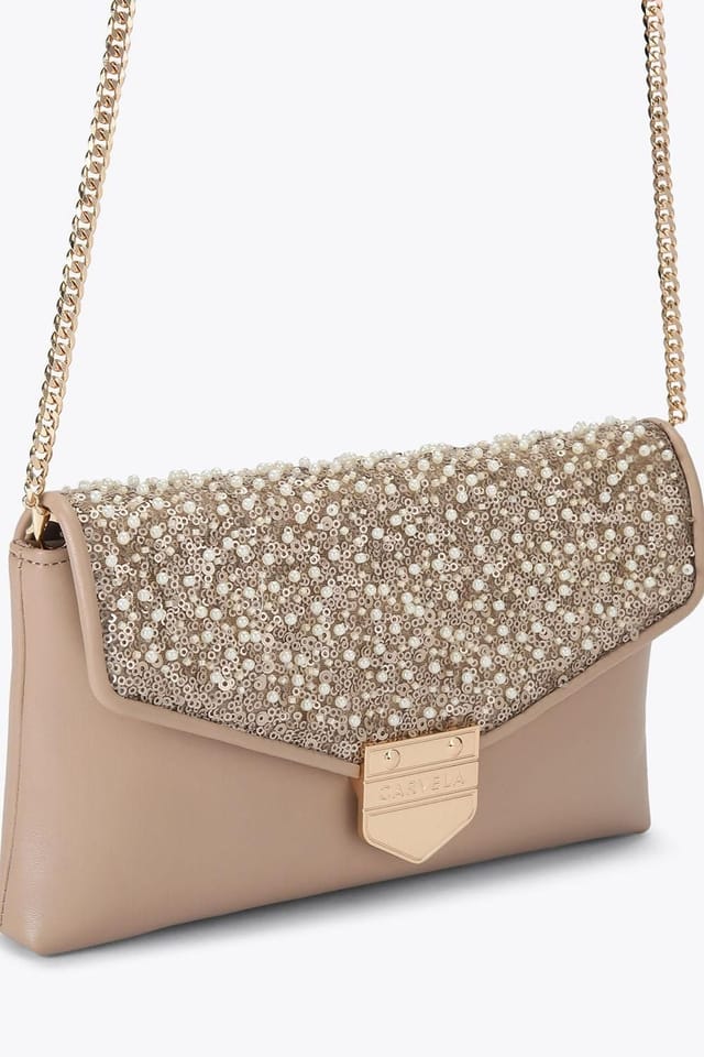 Carvela Carvela Women's 'Maria Envelope Clutch' Bag in Taupe - 2