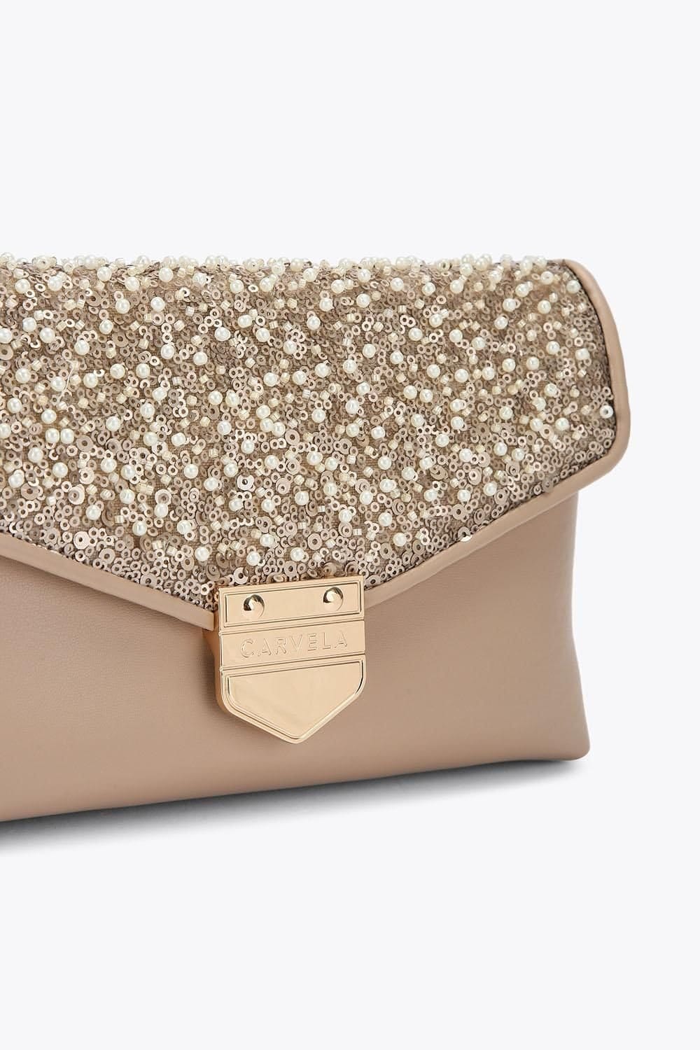 Carvela Carvela Women's 'Maria Envelope Clutch' Bag in Taupe - 4
