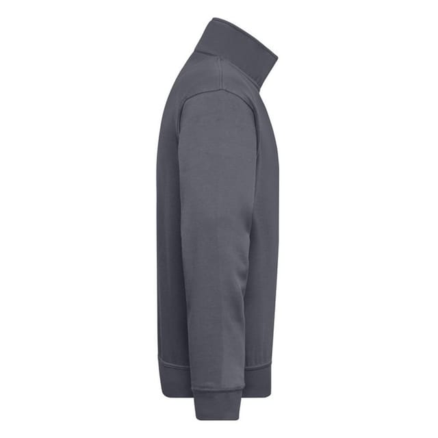 James and Nicholson James and Nicholson Men's Workwear Quarter Zip Sweatshirt in Dark Grey - 3