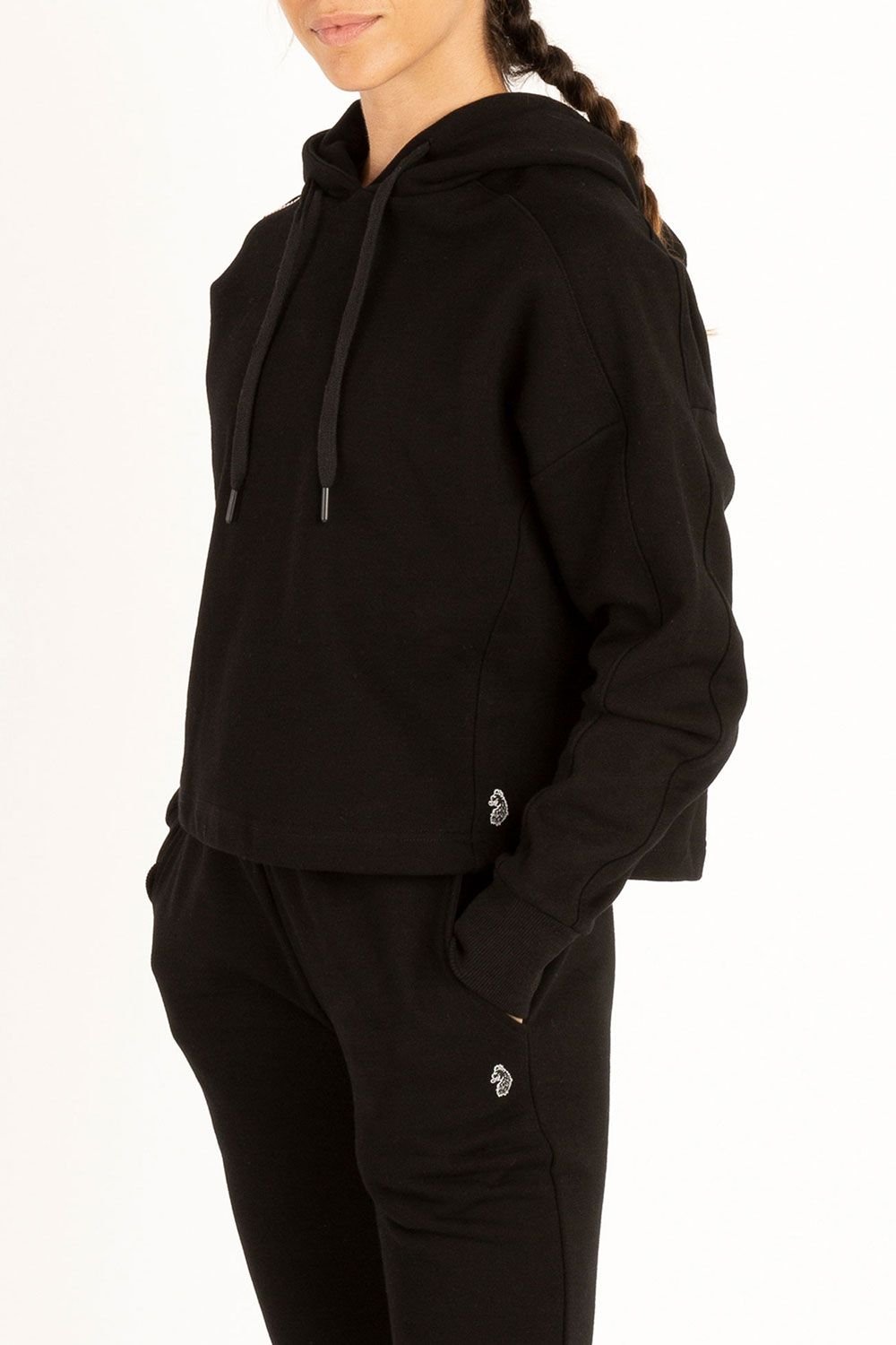 Luke 1977 Luke 1977 Women's Cobra Cropped Hoodie in Jet Black - 2