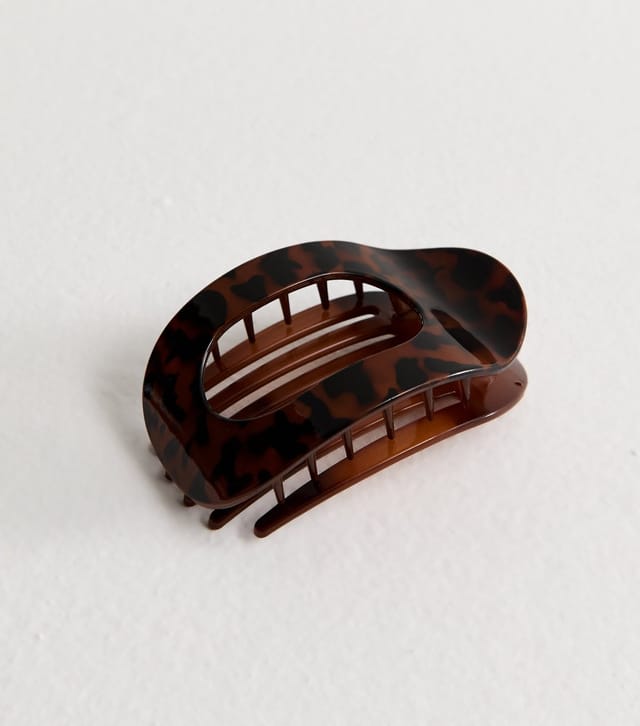 New Look Brown Tortoiseshell Curved Hair Claw Clip New Look - 2