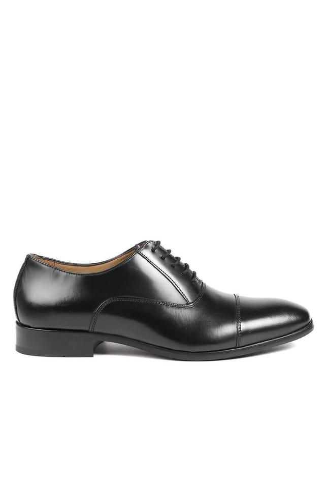 Jones Bootmaker Jones Bootmaker Men's Marvin Leather Oxford Shoes in Black - 2