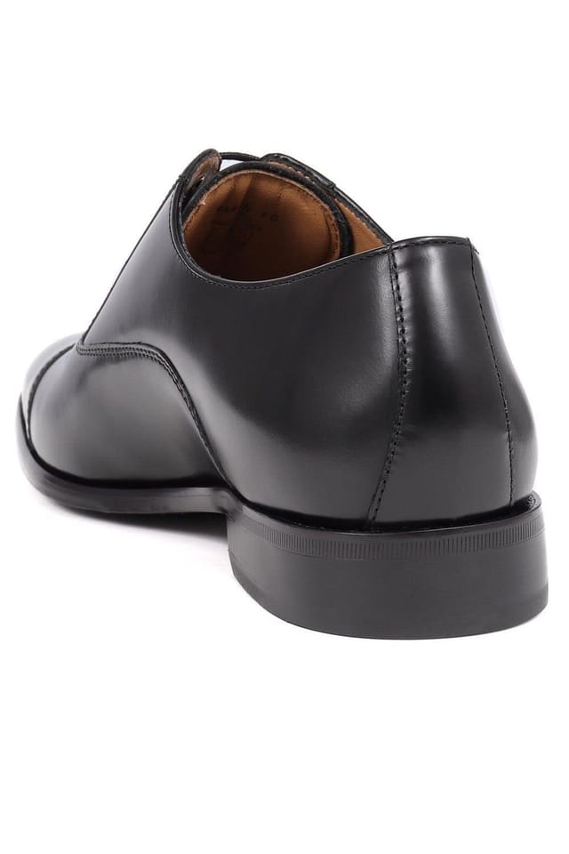 Jones Bootmaker Jones Bootmaker Men's Marvin Leather Oxford Shoes in Black - 3