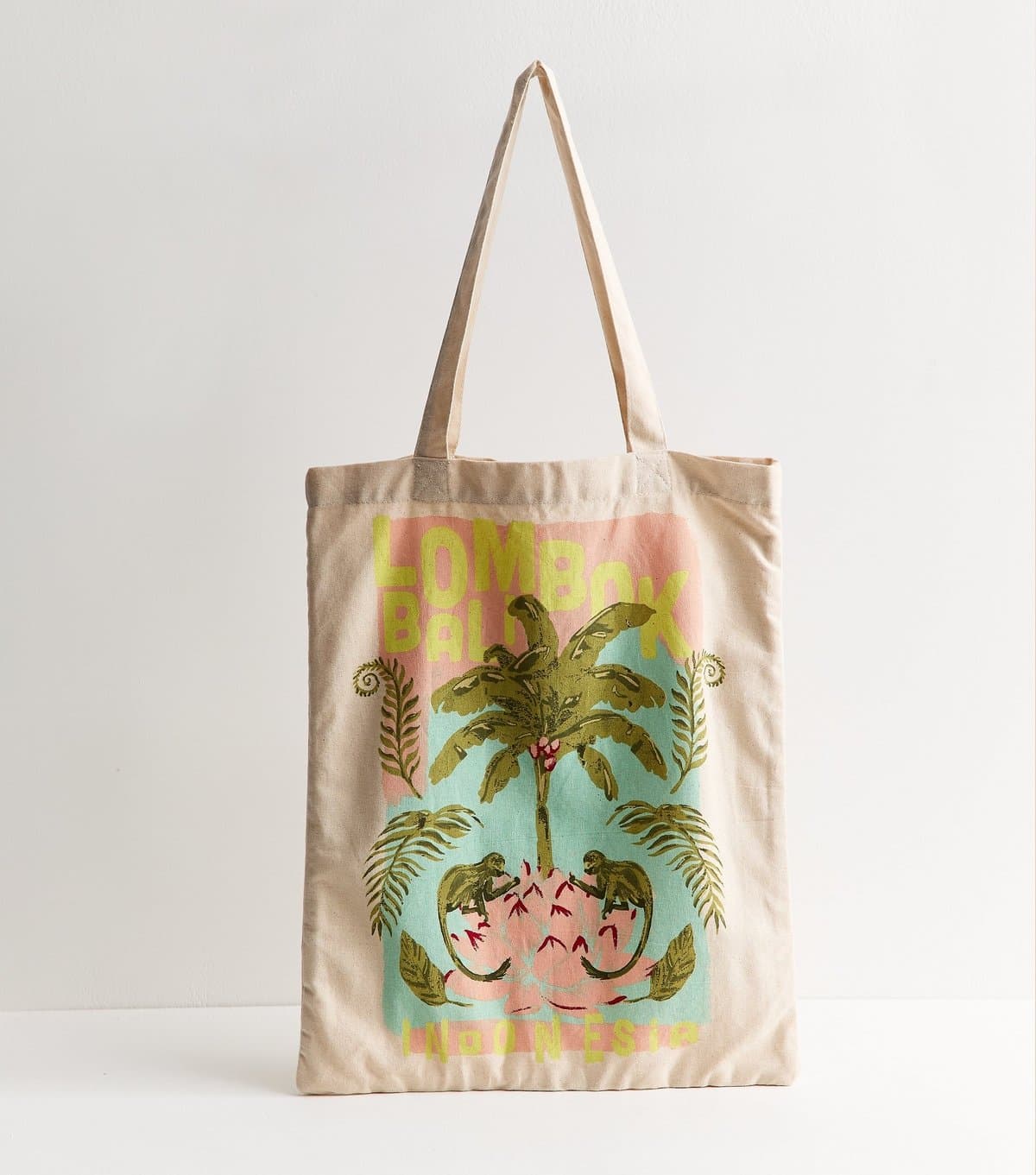 New Look New Look Stone Multicolour Canvas Tote Bag