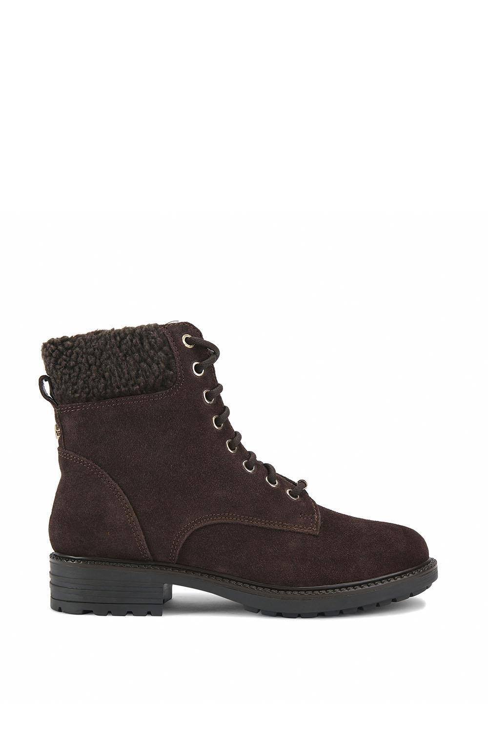 Carvela Carvela Women's 'Russ Lace Up' Suede Boots in Brown - 4