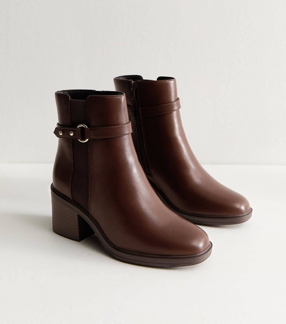 New Look New Look Rust Faux Leather Heeled Boot